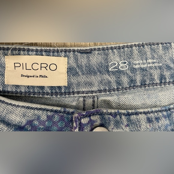 Anthropologie Pilcro The Gwen Mid Rise Wide Leg Jeans Size 28 - Picture 3 of 11